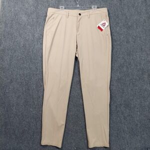 Reebok Pants Mens 36x32 Beige‎ Humus Tapered Athletic Golf Moisture Management